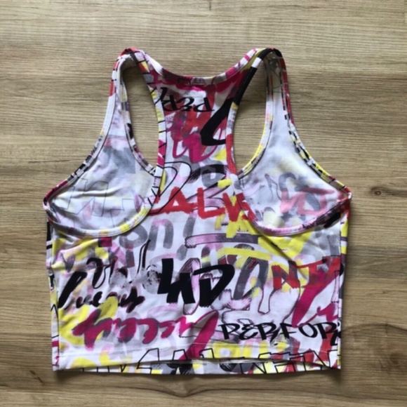 Calvin Klein Performance Women's Racerback Stretch Crop Top, Multicolor - Picture 4 of 8